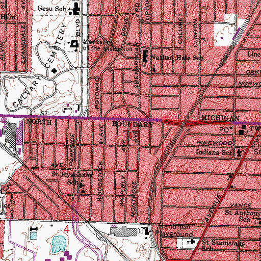 Topographic Map of Mount Pisgah Missionary Baptist Church, OH