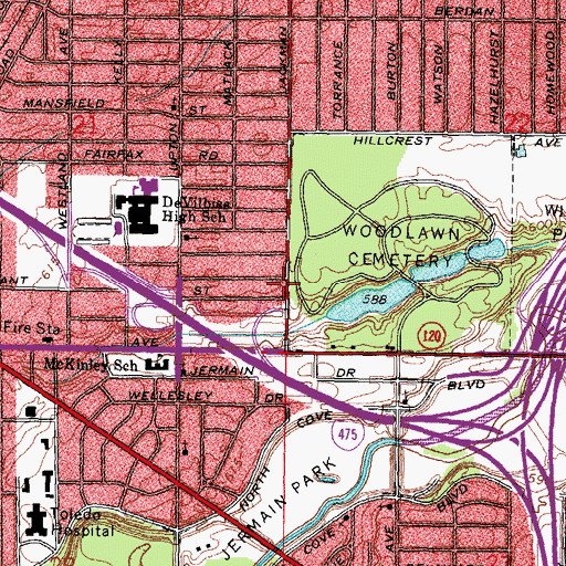 Topographic Map of Truth in Action Apostolic Faith Church, OH