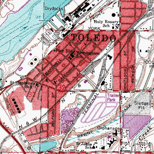 Topographic Map of Zion Hill Baptist Church, OH