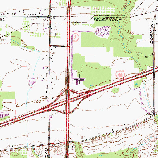 Topographic Map of Gateway Plaza Shopping Center, OH
