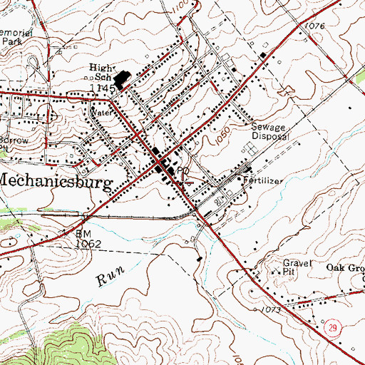 Topographic Map of Church of Our Savior, OH