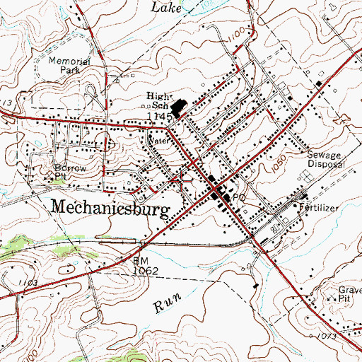 Topographic Map of Saint Michael Catholic Church, OH
