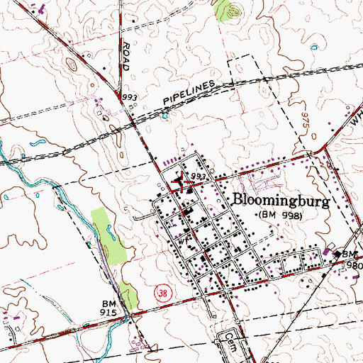 Topographic Map of Bloomingburg Academy (historical), OH