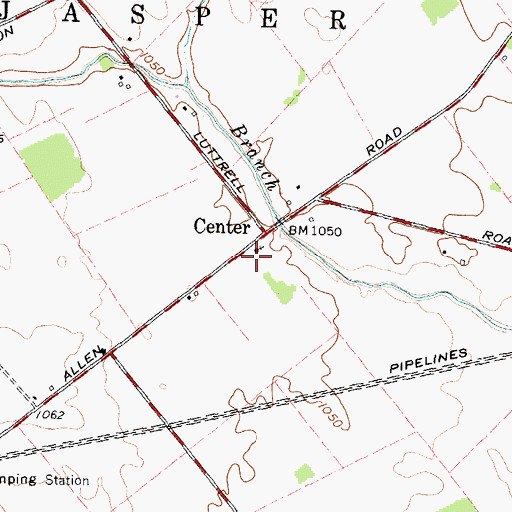 Topographic Map of Center United Methodist Church, OH