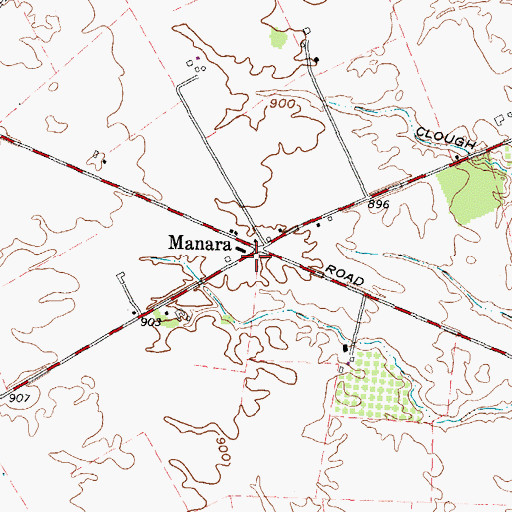 Topographic Map of Manara School (historical), OH