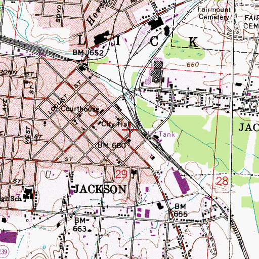 Topographic Map of Holy Trinity Catholic Church, OH