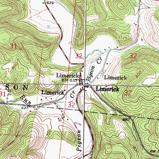 Topographic Map of Reorganized Church of Jesus Christ of Latter Day Saints, OH