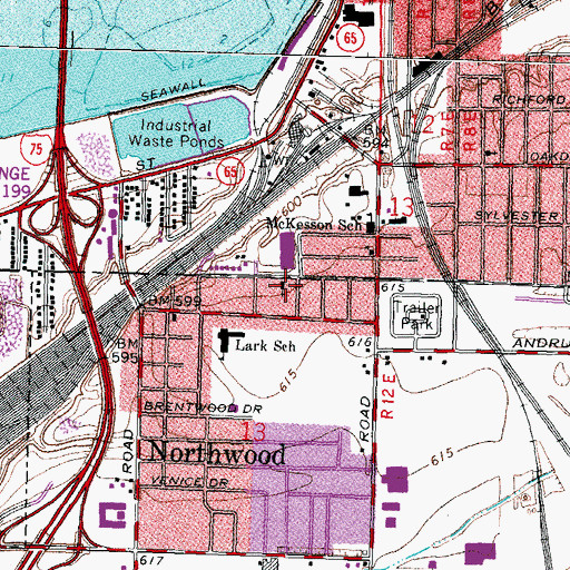 Topographic Map of Calvary Way Holiness Church of God, OH