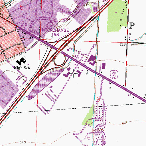 Topographic Map of Perrysburg Marketplace Shopping Center, OH