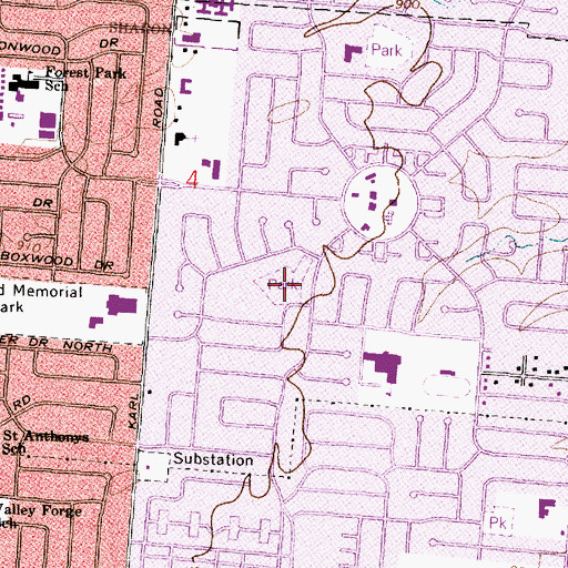 Topographic Map of Forest Park, OH