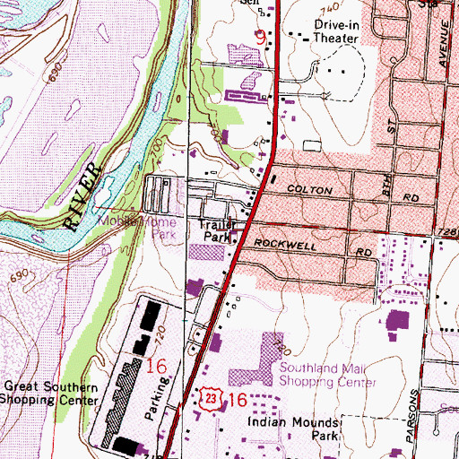 Topographic Map of Heer Park, OH
