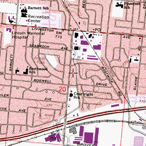 Topographic Map of Kirkwood Park, OH