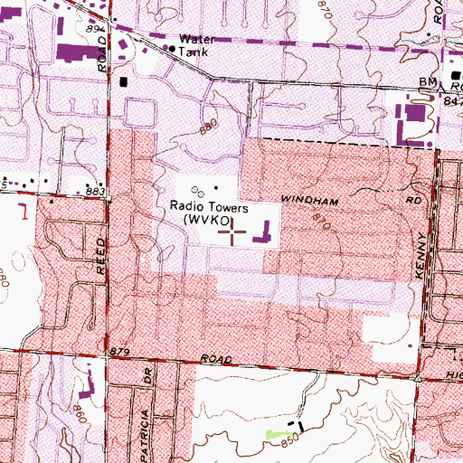 Topographic Map of Langston Park, OH
