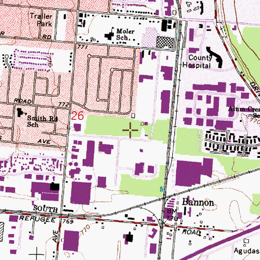 Topographic Map of Millbrook Park, OH