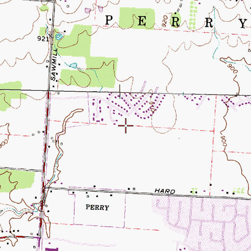 Topographic Map of Olde Sawmill Park, OH