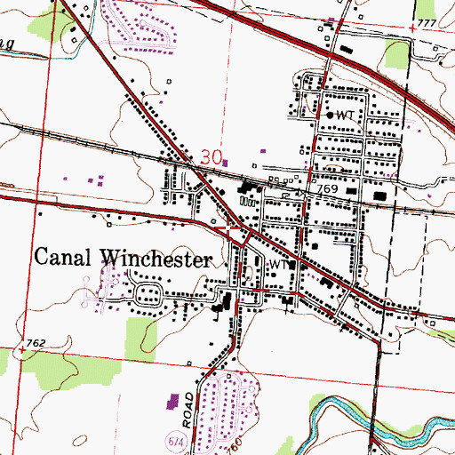 Topographic Map of Village Park, OH