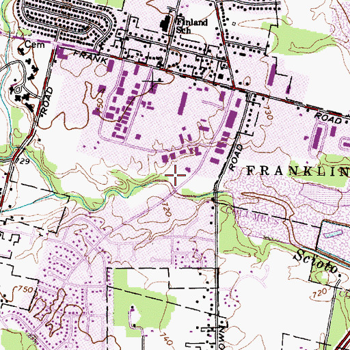 Topographic Map of Willow Creek Park, OH