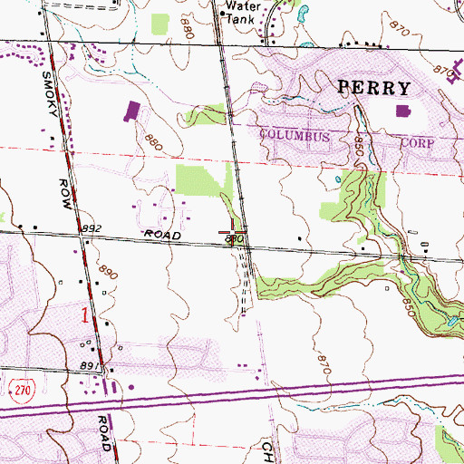 Topographic Map of Woodbridge Green Park, OH
