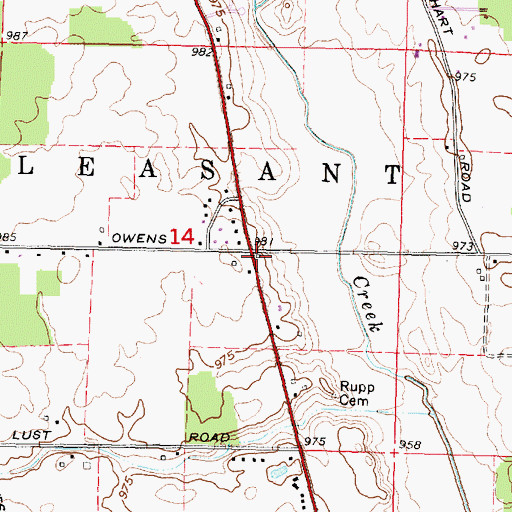 Topographic Map of Locust Grove Church (historical), OH