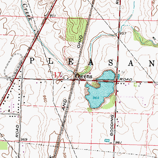 Topographic Map of Pleasant Ridge Methodist Episcopal Church (historical), OH
