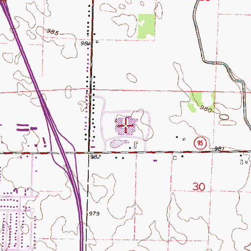 Topographic Map of Tri-Rivers Career Center Joint Vocational School, OH