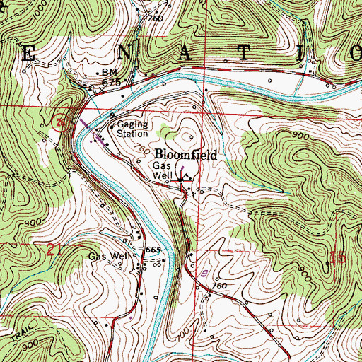 Topographic Map of Ludlow High School (historical), OH