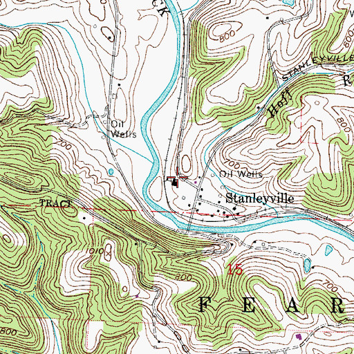 Topographic Map of Stanleyville Elementary School (historical), OH