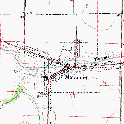 Topographic Map of Faith Lutheran Church, OH