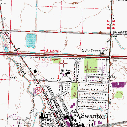 Topographic Map of Saint Richards Catholic Church, OH