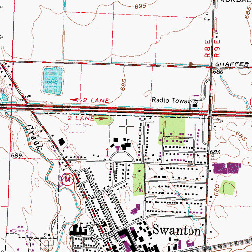Topographic Map of Saint Richards School, OH