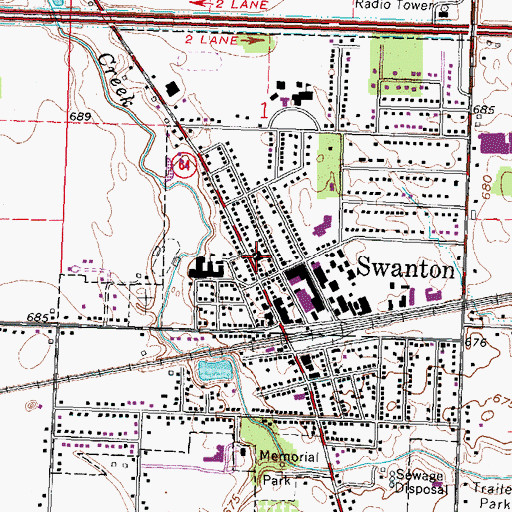 Topographic Map of Trinity United Methodist Church, OH