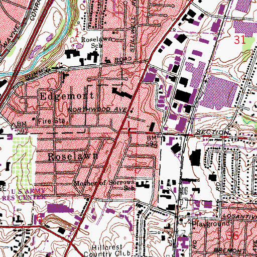 Topographic Map of Beth Adams Congregation, OH