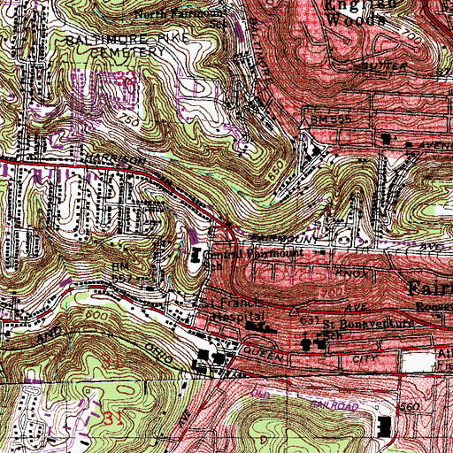 Topographic Map of Christian Fellowship Church, OH