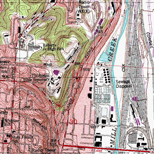 Topographic Map of Church of God, OH