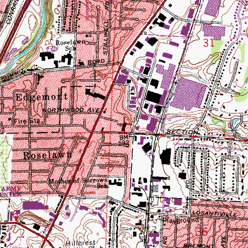 Topographic Map of Congregation Ohav Shalom, OH