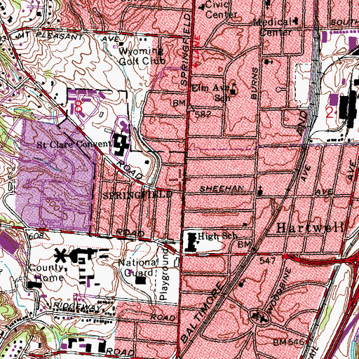 Topographic Map of Positive Living Center, OH