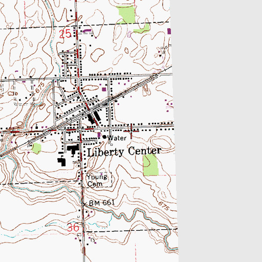 Topographic Map of Liberty Center-Colton United Methodist Church, OH