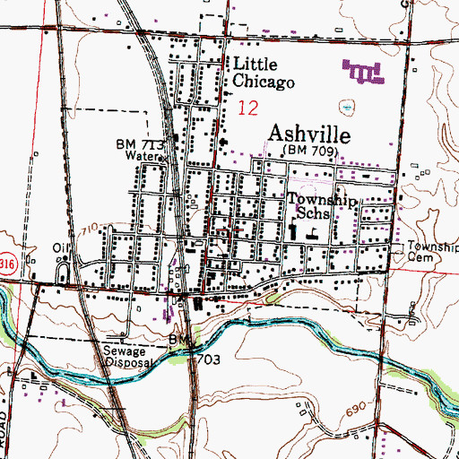 Topographic Map of Zion United Methodist Church, OH