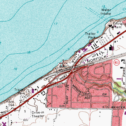 Topographic Map of Martin Run, OH