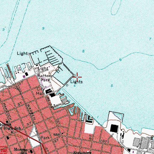 Topographic Map of Sludge Basin Lights, OH
