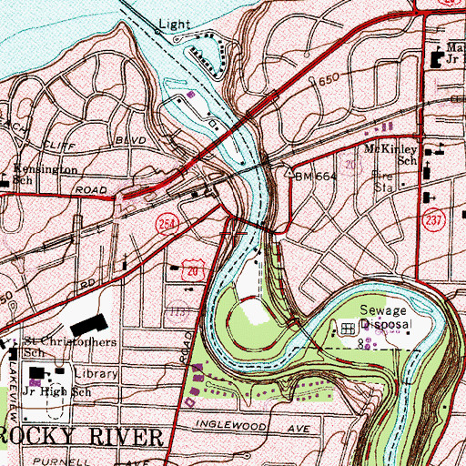 Topographic Map of Sea Shell Marina, OH