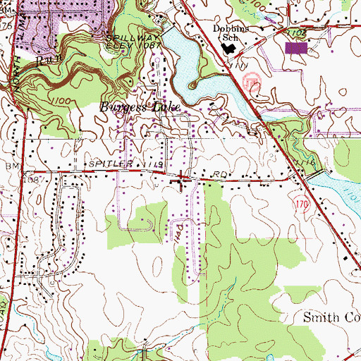 Topographic Map of Bethel Evangelical Friends Church, OH