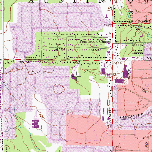 Topographic Map of Saint Josephs School, OH