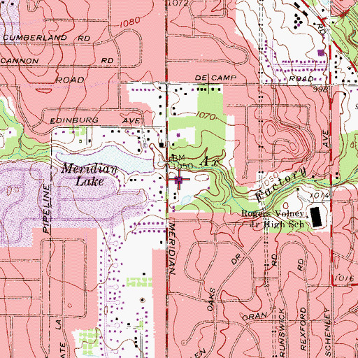 Topographic Map of Wedgewood Park Evangelical Congregational Church, OH