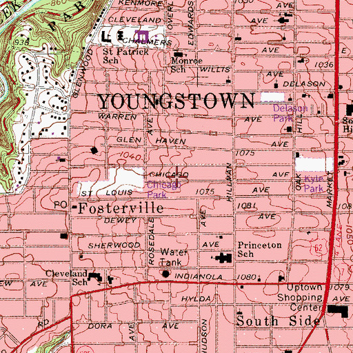 Topographic Map of Triumph the Church of the New Age, OH