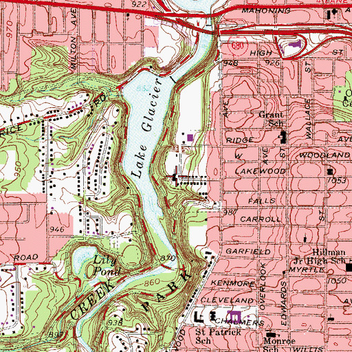 Topographic Map of Third Baptist Church, OH