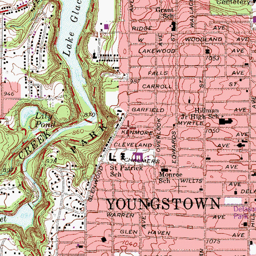 Topographic Map of Seventh Day Adventist Temple Emmanuel, OH