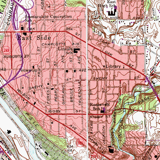 Topographic Map of La Iglesia De Dios, OH