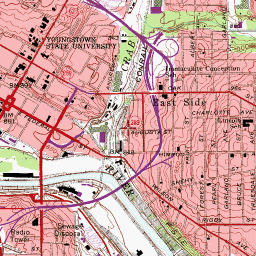 Topographic Map of Fellowship Baptist Church, OH