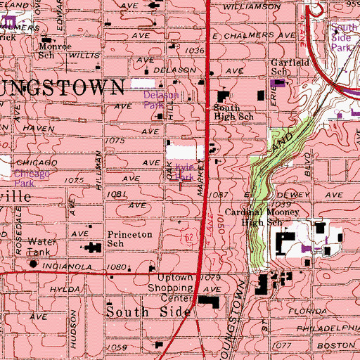 Topographic Map of Holy Bible Church of God, OH